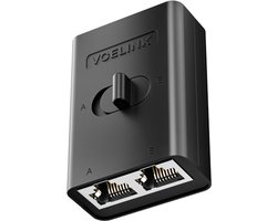 2 Poorts RJ45 Netwerk Switch - Ethernet Splitter 2-in-1 of 1-in-2 zonder Voeding