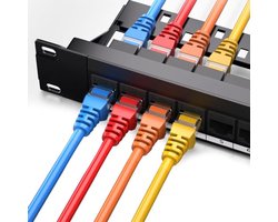 24-Poorts 1U Cat6 Patchpaneel met Kabelbeheerframe voor Hoge Snelheid Netwerk
