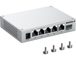 2.5G Netwerk Switch met 10G Uplink - 6 Poorts Gigabit Ethernet Switch