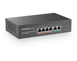 4-poorts PoE Switch met 2 Uplink Ethernet-poorten, 78W Vermogen, Fanless en Plug & Play