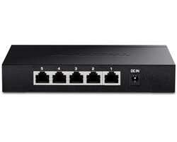 5-poorts 2,5G Unmanaged Switch met 25 Gbps Schakelvermogen