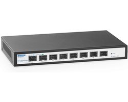 8-poorts 10Gbps Managed Switch met 160Gbps Bandbreedte - Desktope en Wandmontage