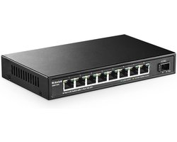 8-poorts 2.5G Ethernet Switch met 10G SFP - Ventilatorloze Netwerkswitch voor Hoogwaardige Verbinding