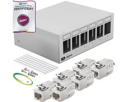 Afgeschermd 6-Poorts Keystone Patchpaneel voor CAT6a Netwerkkabels