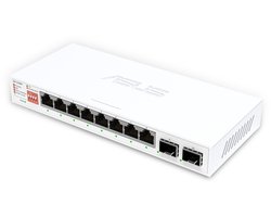 ASUS QG‑U1080, 10‑poort 2.5G + 10G SFP+ Unmanaged Switch