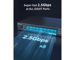 BrosTrend 8-Port 2.5G Multi-Gigabit Ethernet switch Model S1