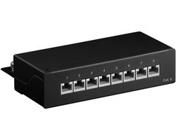CAT 6 Patchpaneel 8 Poorten - Compact Wandmodel voor Kantoor en Netwerk
