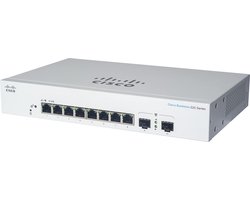 Cisco CBS220-8P-E-2G-EU - Netwerkswitch - Managed - Power over Ethernet (PoE) - Wit