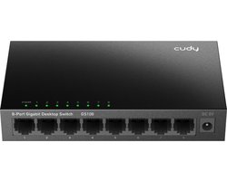 Cudy GS108 - Netwerk Switch- 8 poorten - Metalen switch - Unmanaged