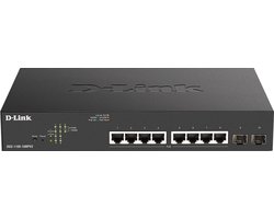D-Link DGS-1100-10MPV2 netwerk-switch Managed L2 Gigabit Ethernet (10/100/1000) Power over Ethernet (PoE) 1U Zwart