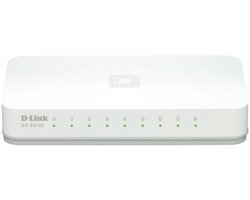 D-Link GO-SW-8E - Netwerkswitch - Unmanaged - Wit