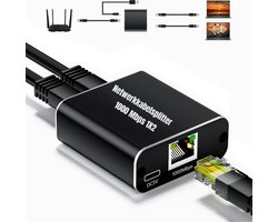 DD® Internet Splitter - Netwerk Spiltter - Internetkabel - 12x9x3cm - Zwart