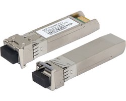 Deltaco SFP-G-10G-BiDi, Vezel-optiek, 10000 Mbit/s, SFP+, LC, 10000 m, 1270 nm