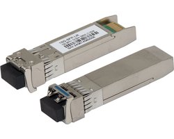 Deltaco SFP-G-10G-SM, Vezel-optiek, 10000 Mbit/s, SFP+, LC, 20000 m, 1310 nm