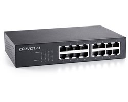 devolo Gigabit Ethernet - Netwerkswitch - Unmanaged - 16 Poorten
