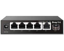 DrayTek VigorSwitch Q60x Multi-gig High Performance Unmanaged Switch, 5 x 2.5GbE poorten, 1 x 10Gbps SFP+ Uplink