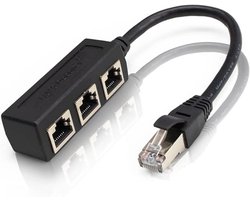Ethernet Netwerk Splitter Adapter 1 Poort naar 3 Poorten LAN Kabel Verdeler