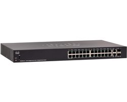Gigabit en 10 Gigabit Ethernet Smart Switch met 24 poorten en 4 uplink-poorten