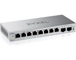 Gigabit Ethernet Switch 8 Poorten met 2 SFP Slots - Web-Managed - Fanless
