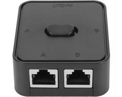 Gigabit Netwerk Switch 2 Poorten RJ45 Splitter Selector voor Cat 6