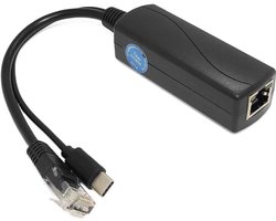 Gigabit PoE Splitter Type-C 5V 3A - 10/100/1000Mbps Netwerkaansluiting