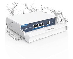 Gigabit PoE Switch 4 poorten, waterdicht, outdoor ethernet, onbeheerde netwerkswitch met VLAN-functie, 78 W geïntegreerd vermogen, IEEE802.3af/at ondersteuning