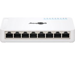Goobay Gigabit Ethernet Switch met 8 poorten / wit