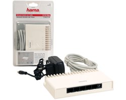 Hama Netwerk Switch - 5 poort - 10/100 Mbps - Netwerk Kabel - Wit