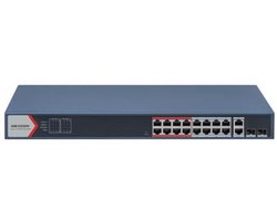 Hikvision DS-3E1318P-EI(B) - Netwerkswitch - Managed - PoE - Fast Ethernet