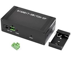 Industriële 5-poorts Gigabit Ethernet Switch met DIN Rail Bevestiging