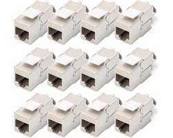 Keystone Module Cat-6A Afgeschermd - 12 Stuks - 10GBase-T - Montage zonder Gereedschap