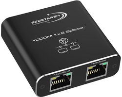 LAN Splitter 1 op 2 - 1000 Mbps Gigabit Ethernet Switch met Type-C netsnoer voor computer en router