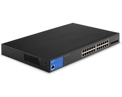 Linksys LGS328MPC - Netwerk Switch - Managed - 24 Poorten - PoE - Zwart