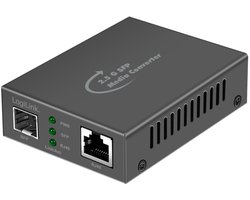 LogiLink 2,5 Gigabit mediaconverter RJ45/SFP zwart