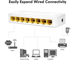LogiLink Desktop Gigabit Ethernet Switch 8-poort wit