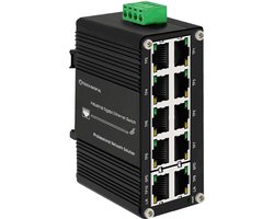 Mini industriële 10-poorts Gigabit Ethernet Switch