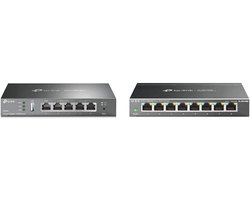 MultiWAN Gigabit VPN Router en 8-poorts Gigabit Managed Switch