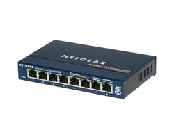 NETGEAR GS108GE - Netwerk Switch - Unmanaged - 1 Gbps - 8 poorten