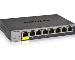 NETGEAR GS108T - Netwerk Switch - Smart Managed - 1 Gbps - 8 poorten