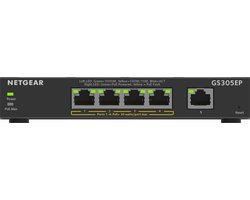 NETGEAR GS305EP - Netwerk Switch - Plus Managed - 1 Gbps - PoE Switch - 5 poorten