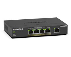 NETGEAR GS305PP - Netwerk Switch - Unmanaged - 1 Gbps - PoE Switch - 5 poorten