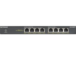 NETGEAR GS308PP - Netwerk Switch - Unmanaged - 1 Gbps - PoE Switch - 8 poorten
