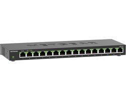 NETGEAR GS316 - Netwerk Switch - Unmanaged - 1 Gbps - 16 poorten