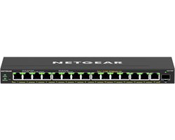 NETGEAR GS316EP - Netwerk Switch - Plus Managed - 1 Gbps - PoE Switch - 16 poorten