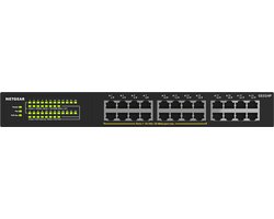 NETGEAR GS324P - Netwerk Switch - Unmanaged - 1 Gbps - PoE switch - 24 poorten