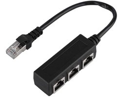 Netwerk Kabel Splitter Adapter RJ45 Man naar 3x Vrouwelijk Ethernet Verlengstuk