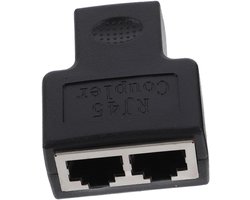 Netwerk Splitter - Ethernet Adapter - Internet Verdelen - Eenvoudige Installatie - 4.2 cm - Zwart