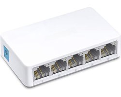 Netwerk Switch 5 Poorten - 10/100 Mbps Internet Splitter - Ethernet - Voor Internetkabel
