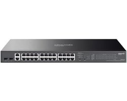 Netwerkhub - PoE Switch - Netwerk Uitbreiden - 24 PoE+ Poorten - 250W Budget - Zwart