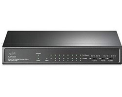 Netwerkswitch 10/100 Unmanaged met PoE-ondersteuning en 9 poorten